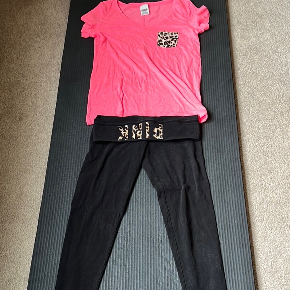 PINK Victoria’s Secret Yoga top and bottom set